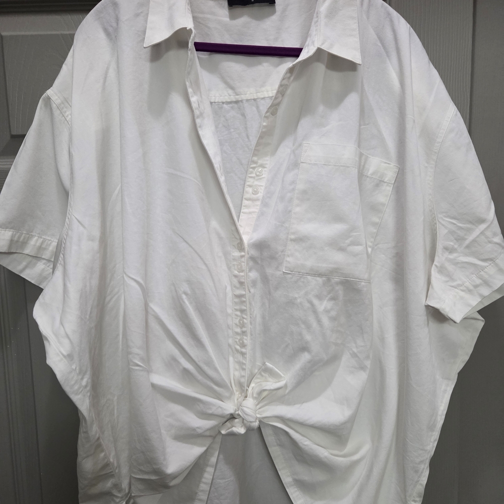 Able White Casual Button Down Shirt